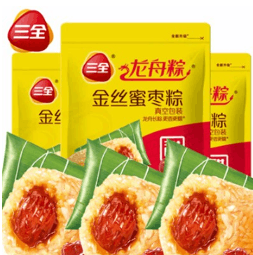 三全粽子蜜枣粽,糯而不糊,肥而不腻,香糯可口,咸甜适中,美味香醇,口